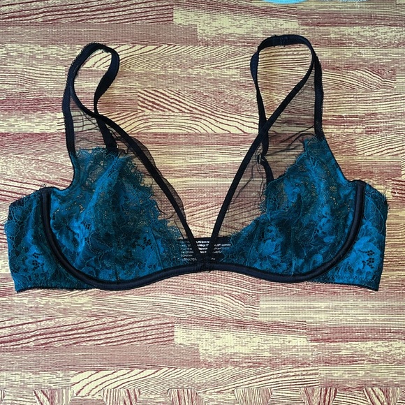 Soma Breathtaking Unlined Plunge Lace Underwire Bra SET - 34D NWOT - Picture 3 of 11